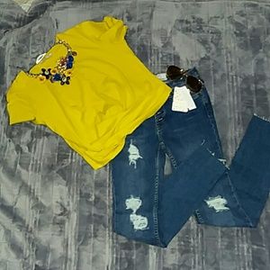 NWT Free People Skinny denim jeans 24.